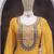 Mustard faux chinon embroidered readymade salwar kameez
