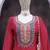 Hot pink faux chinon embroidered readymade salwar kameez
