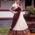 White and Maroon Cotton Zari Woven Traditional Lehenga Choli set 