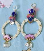 decorative shrinath ji lotus hanging for shubh labh toran home decor pack of 2