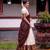 White and Maroon Cotton Zari Woven Traditional Lehenga Choli set 