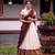 White and Maroon Cotton Zari Woven Traditional Lehenga Choli set 