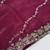 glamourous rani-pink embroidery work with real bits work fendy satin indian saree