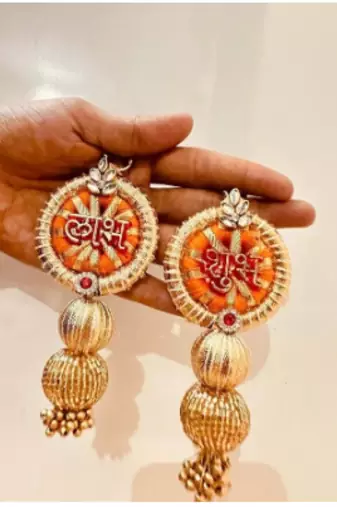 decorative shubh labh gota ball hanging for home wall decoration
