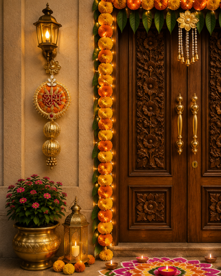 decorative shubh labh gota ball hanging for home wall decoration 2