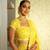 Yellow Faux Georgette Sequin Lehenga Choli