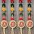 handmade fabric gajra bead hanging for home festival decoration pack of 4