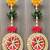 handmade fabric gajra bead hanging for home festival decoration pack of 4