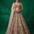 beige silk blend embroidered festive lehenga choli