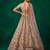 beige silk blend embroidered festive lehenga choli