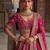 rose silk blend embroidered bridal lehenga choli