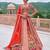 orange silk blend embroidered bridal lehenga choli
