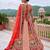 orange silk blend embroidered bridal lehenga choli