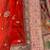 orange silk blend embroidered bridal lehenga choli