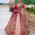 pink silk blend embroidered bridal lehenga choli