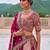 pink silk blend embroidered bridal lehenga choli