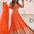 orange georgette embroidered wedding lehenga choli