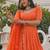 orange georgette embroidered wedding lehenga choli