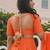 orange georgette embroidered wedding lehenga choli