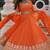 orange georgette embroidered wedding lehenga choli