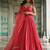 coral georgette embroidered wedding lehenga choli