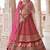 pink silk blend embroidered bridal lehenga choli