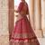 pink silk blend embroidered bridal lehenga choli