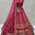pink silk blend embroidered bridal lehenga choli