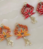 shubh labh lotus patch hanging for main door decoration pack of 2