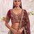 multicolor silk blend embroidered bridal lehenga choli