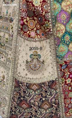 multicolor silk blend embroidered bridal lehenga choli 4