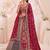pink silk blend embroidered bridal lehenga choli