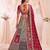 pink silk blend embroidered bridal lehenga choli