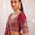pink silk blend embroidered bridal lehenga choli