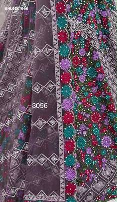 multicolor net embroidered festive lehenga choli 4