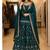 Teal Green Embroidered Fendy Full-Stitched Sharara Palazzo Suit Set
