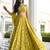 olive georgette embroidered wedding lehenga choli