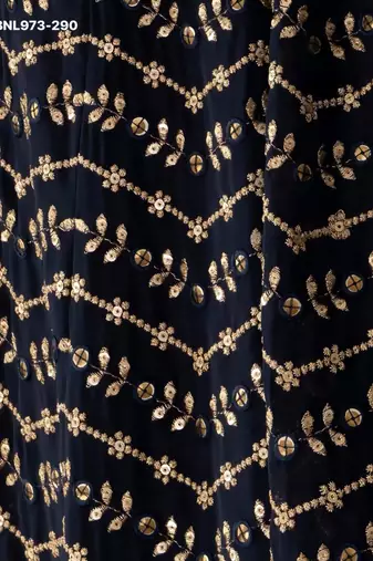 navy blue georgette embroidered wedding lehenga choli