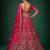 pink silk blend embroidered bridal lehenga choli