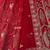 red silk blend embroidered bridal lehenga choli