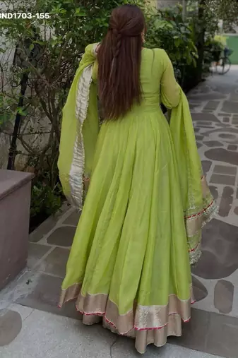 lime silk blend lace work festive lehenga choli
