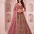 pink net embroidered wedding lehenga choli