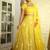 Radiant yellow Intricate 9MM sequin & zari embroidered Faux Georgette designer Wedding Haldi Ceremony lehenga choli set