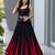 black cotton poly plain festive lehenga choli