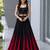 black cotton poly plain festive lehenga choli