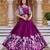 purple silk blend embroidered festive lehenga choli