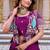 purple silk blend embroidered festive lehenga choli