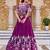 purple silk blend embroidered festive lehenga choli
