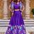 violet silk blend embroidered festive lehenga choli