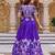 violet silk blend embroidered festive lehenga choli